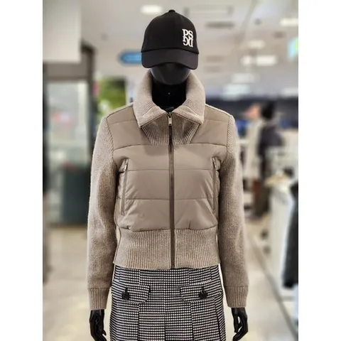 008 쇼핑점 파사디 골프 웨어 열정적인 나를 연출하는~!! 여성 겨울 점퍼 P24WBC353X 우븐믹스 숄카라 방풍가디건