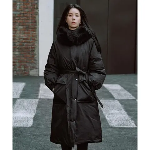 더엣지 theatg FW 폭스퍼 헝가리구스 롱다운 코트