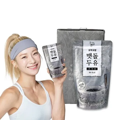 꼬박꼬밥 서리태 무가당 맷돌두유 콩물두유, 15개, 190ml