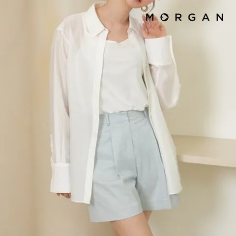 모르간 썸머 시스루 셔츠 + 이너탑 할인상품