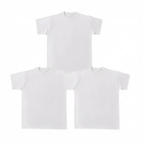 1+1+1 베이직 면 30수 라운드 무지 남자 반팔티 화이트 베이잉