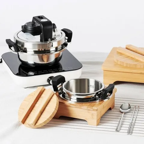 인덕션 스텐 통3중 압력솥, [단품]1L압력밥솥(1~2인용)받침대X, 1개, 1L