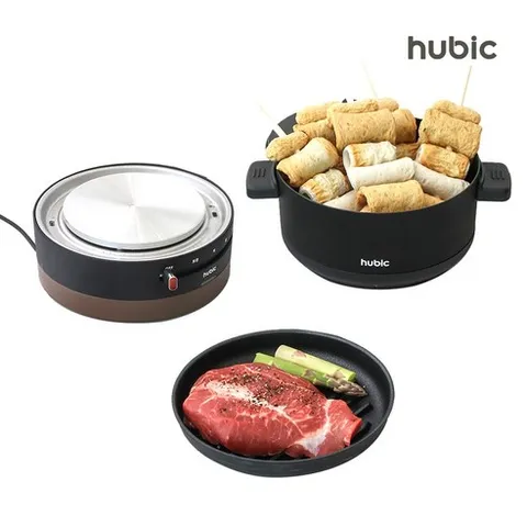 휴빅 온도조절 멀티쿠커 분리형 만능 샤브샤브 전골 그릴 전기냄비 만능쿠커, HB-MC3700B