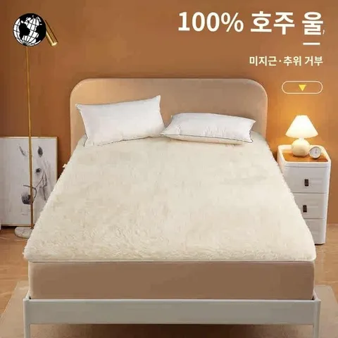 뽀글이 퍼 이불 도톰한 장모 양털 패드 침대 매트리스 침대패드, 화이트 플러스 도톰, 80x190cm✅[품질검사 진오모]두꺼운 보온으로 빠르