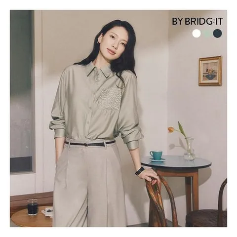 [바이브리짓] 26SS 로에 자수레이스 블라우스 3종