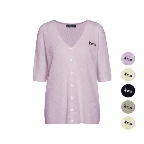 _H 비버리힐스폴로클럽 여성 엘리 심플 반팔 가디건 CD420 _ 563732