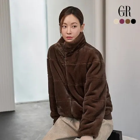 조르쥬 레쉬 25FW 리버시블 Faux 밍크 구스 다운 자켓