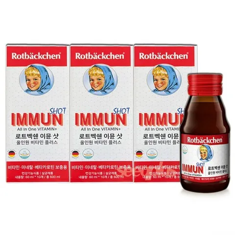 로트벡쉔 이뮨 샷 올인원 플러스 독일 프리미엄 마시는 건강기능식품 멀티 비타민 앰플 가족 종합 액상 아뮨 로트 백쉔 벡센 맛있는, 30개, 60ml