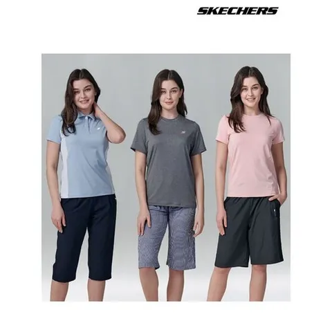 스케쳐스 여성 기능성 반팔 5부7부 이지웨어 6종세트