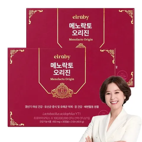 [휴온스N 공식] 메노락토 오리진 박미선 갱년기유산균 YT1 엘루비, 2개, 90정