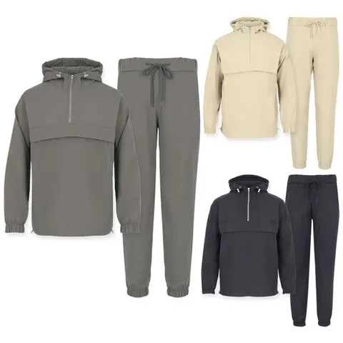 [김영주골프] 봄가을 윈드 플로우 셋업 스판 남성 아노락 후드 바지 세트 DPSMSE12