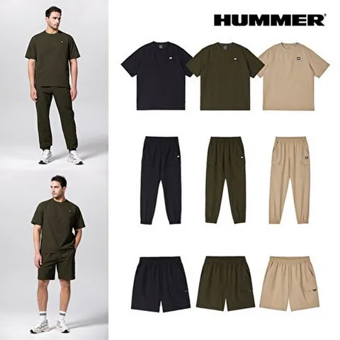 HUMMER 26SS 남성 퍼포먼스 시어서커 셋업 3종