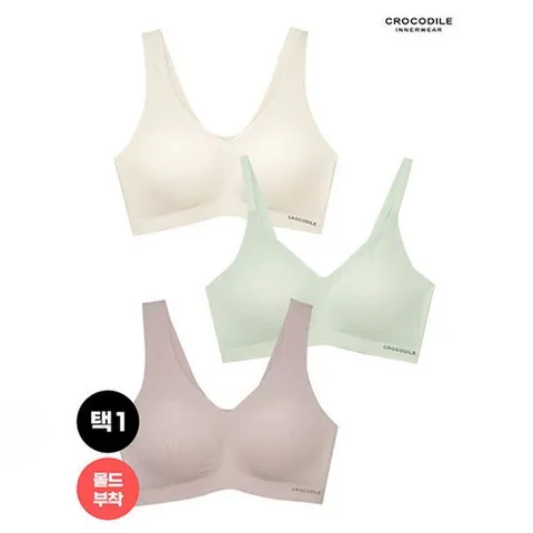 크로커다일 라이크라 쉘론 몰드부착 런닝형 스트랩 감탄브라 1종 택1
