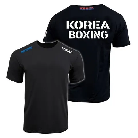 코리아 복싱 블랙 기능성 반팔티