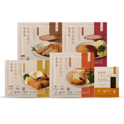 옥주부 돈까스 10팩(등심3+안심2+치즈3+치즈치킨2) + 돈까스소스 10팩