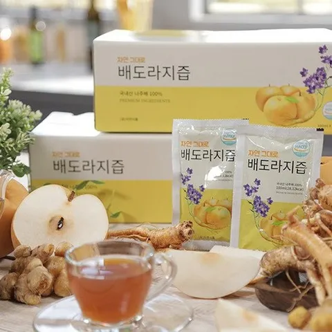 자연식품 자연 그대로 배도라지즙 (총120팩 100ml 30팩 4박스), 120개입
