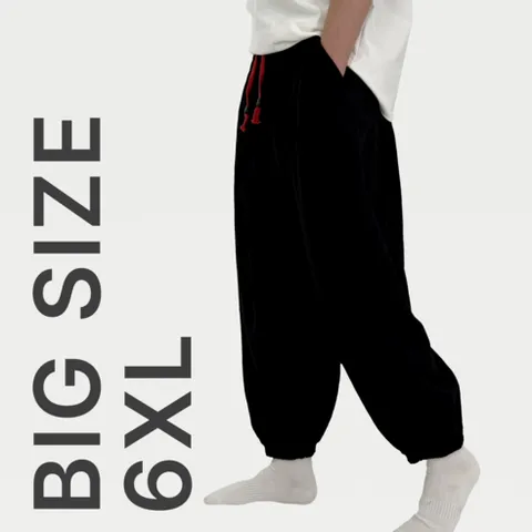 6XL 블루제이 빅사이즈 코튼린넨 조거 하렘 팬츠