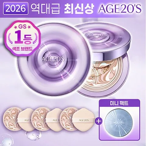 *26년 최신상* 에이지투웨니스 다이아 물광샷 팩트+미니쿠션(한정) 21호