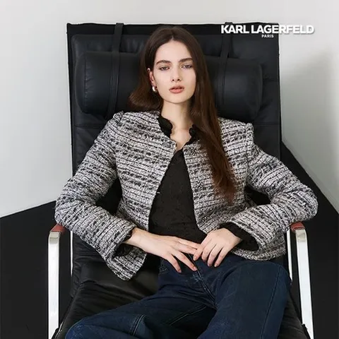 칼라거펠트 25FW 울블렌드 트위드 자켓 1024162