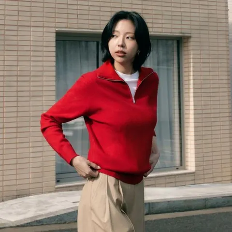 더엣지[3종세트] 26SS 쿼터집업 니트