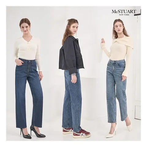 [맥스튜어트] 25FW 여성 밸런스 와이드 데님 3종
