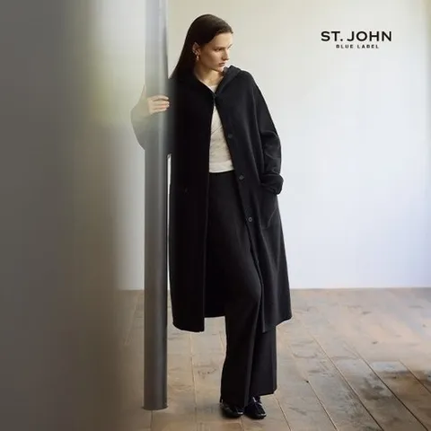 센존블루라벨 [온플] 25FW 라쿤 울 블렌드 리버서블 니트 후드 코트 461621