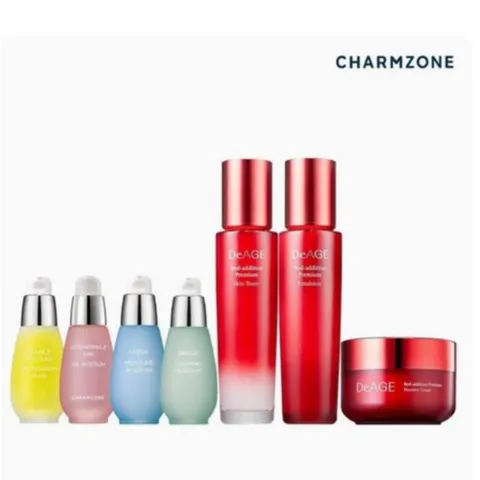 참존 디에이지 레드에디션 프리미엄 7종세트(스킨+에멀전+크림+세럼4)+쇼핑백, *, 1개