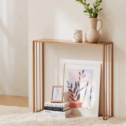 시노루 폭좁은 사각 현관 복도 콘솔테이블, JI107 골드