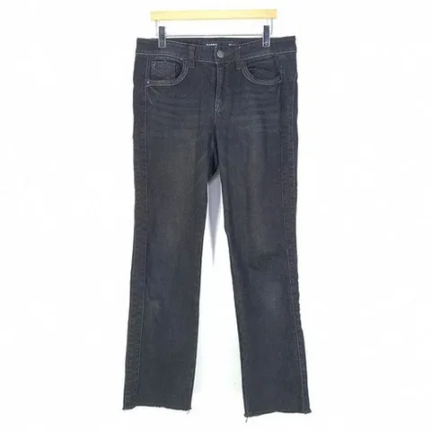 빈티지다온 가바 여 약워싱 일자핏 스판끼 데님팬츠 흑청