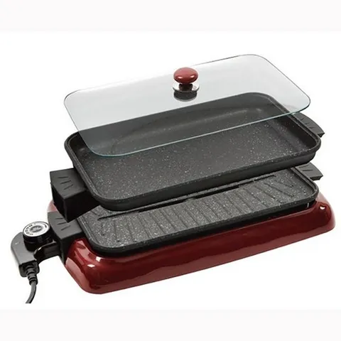 대원 콤비 전기그릴 DWP-330 국산 마블코팅 더블불판 유리뚜껑포함