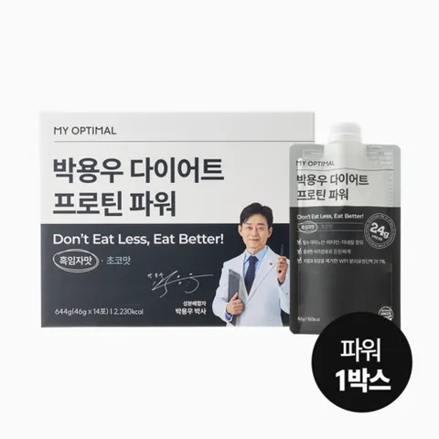 마이옵티멀 박용우 다이어트 프로틴 쉐이크 흑임자 식사대용, 14개, 40g