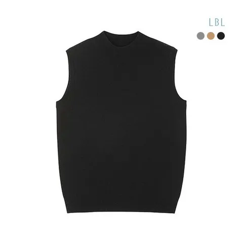 [LBL] (25SS) 실크캐시미어 모크넥 슬리브리스 니트