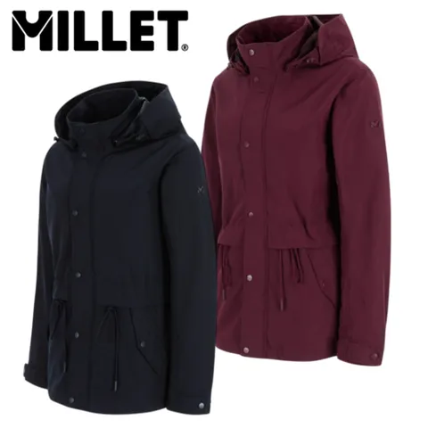 밀레 MILLET 여성 가을 이월상품 부드럽고 단단한 캐주얼한 외관 면소재를 사용한 바람막이 방풍 야상 필드 자켓
