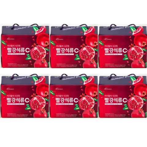 미녀들의 시크릿 빨강석류 21포 x 6박스 (126포) 석류즙, 6개, 70ml