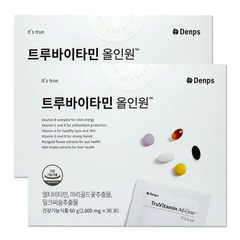 [2025년 최신상] 덴프스 트루바이타민 올인원, 2개, 30회분