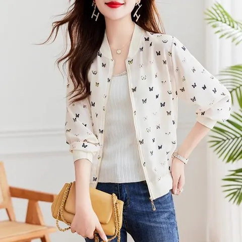 슬림소녀 여성 여름 쉬폰 긴팔 나비 자켓 얇은 캐주얼 카디건 코트 햇빛 가림
