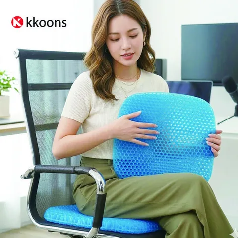 꾼스 4세대 2중 시원한 강호동 방석 통풍 에어 매쉬 방석 여름 쿨방석 젤리 쿨링 염경환방석, 1+1이벤트상품, 블루+커버증정