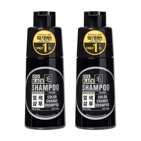 딱한번 염색샴푸 프리미엄 특허인증 새치 흰머리 저자극 두피케어, 300ml, 2개