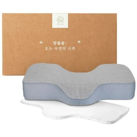 리빙제이 초고밀도 목편한 메모리폼 기능성 경추베개 + 높이조절패드 멜란지, 1개, 그레이