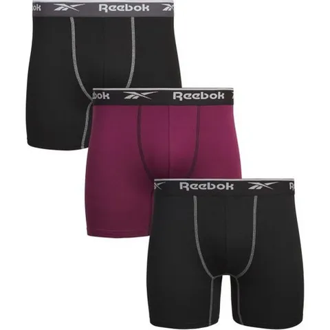 리복 남성 복서 브리프 - 남성용 울트라소프트 스트레치 퍼포먼스 3팩 액 스포츠 속옷 팩(S-XL) 1250843