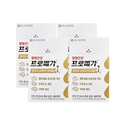 기타종근당건강 프로메가알티지오메가3트리플760mg x 60캡슐 4박스 /Hb, 4개, 60정