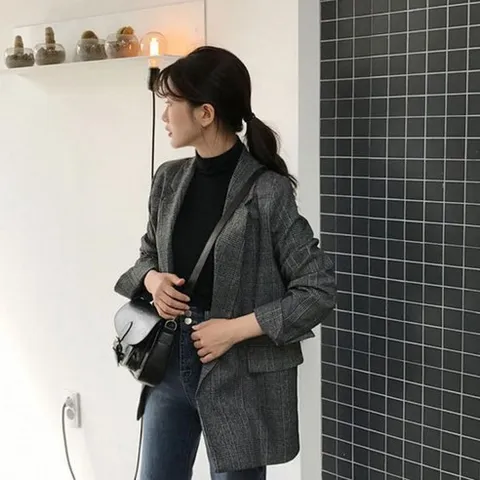 가을 소매 롤업 자켓 리오벨 코트 캐시미어 하프자켓 모직코트 여성 mz jw 중년 캐주얼 경량