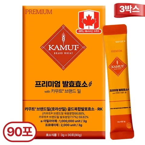 카무트 프리미엄 카무트 효소 캐나다 정품 30p, 3개, 90g
