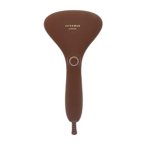 쿠진 아이스티머 런던 세트 가벼운 핸디형 여행용 스팀다리미 (거치대+보풀제거기+레더가방), 브라운