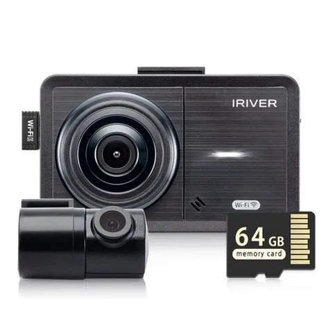 아이리버 2채널 FHD+HD 초가성비 차량용 블랙박스 FH1 WiFi 스마트폰 연동지원, 64GB, 전국 무료 출장방문 설치