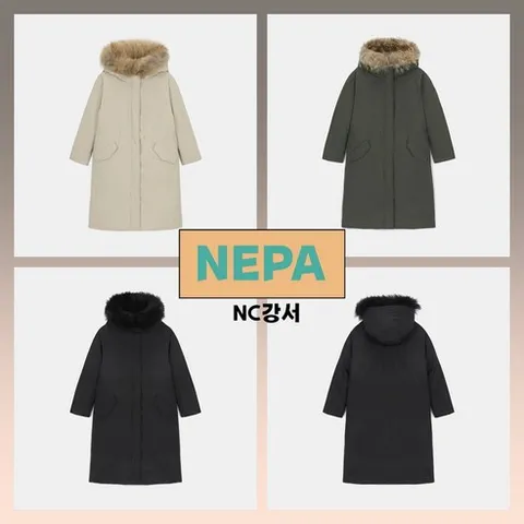 네파 (이월 상품) 여성 매장판매1위 착용감 최강의 가벼움과 편안함으로 입어보면 무조건 구매 허리스트링으로 핏조절가능한 오버핏 여성 구스다운 롱패딩 _K82070A_GS