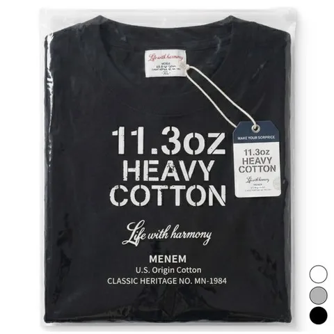 미넴 남녀공용 U.S.11.3oz 헤비코튼 반팔티 S~5XL 순면 빅사이즈 오버핏 머슬핏