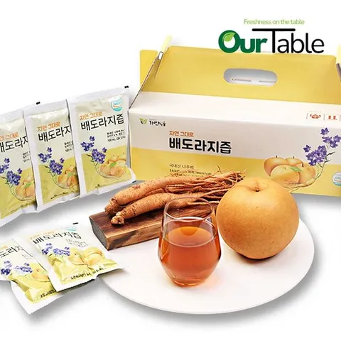 HACCP 100%국내산재료 배도라지즙 100ml 120팩 파우치 자연그대로 국산 건강즙
