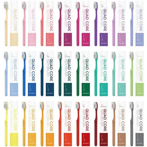 *1+1 이벤트* [부드러운 4중 미세모 컬러칫솔] 젤리젤로 쿼드 코어 칫솔 (오리지널 | 화이트모)