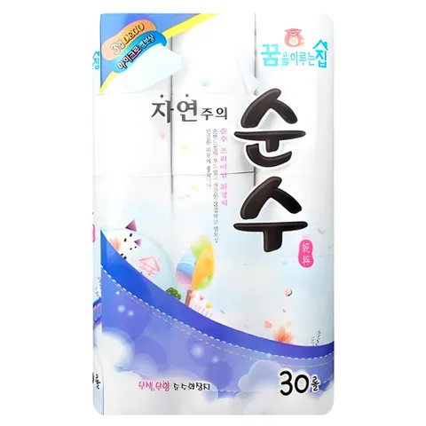 두루마리휴지 순수 3겹 물에녹는휴지 먼지없는 두루말이 착한화장지, 1개, 30롤